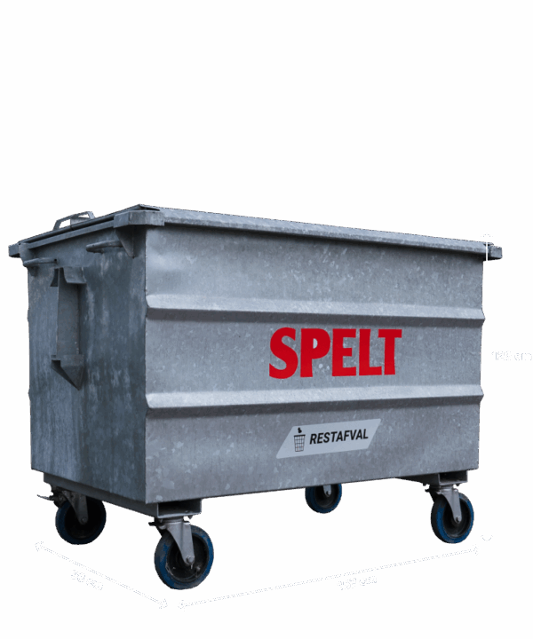 Restafval - 1000 Liter Rolcontainer Staal