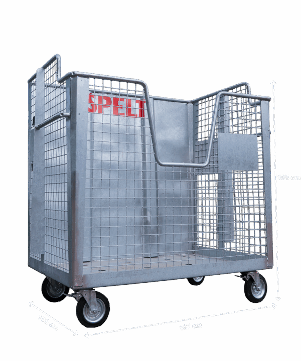 Papier-Karton - 2400 Liter Rolcontainer Staal